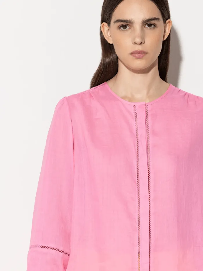 Luisa Cerano Ramie Blouse 298458 3500 In Candy Pink Col 0445