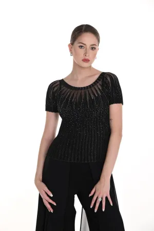 Lurex Knit Studded Top