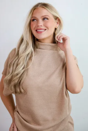 Luxe Coziness Beige Knit Top