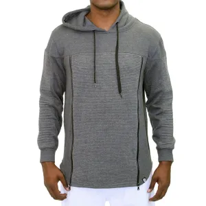 M312 Makobi Biker Panel Pullover Hoody - Grey