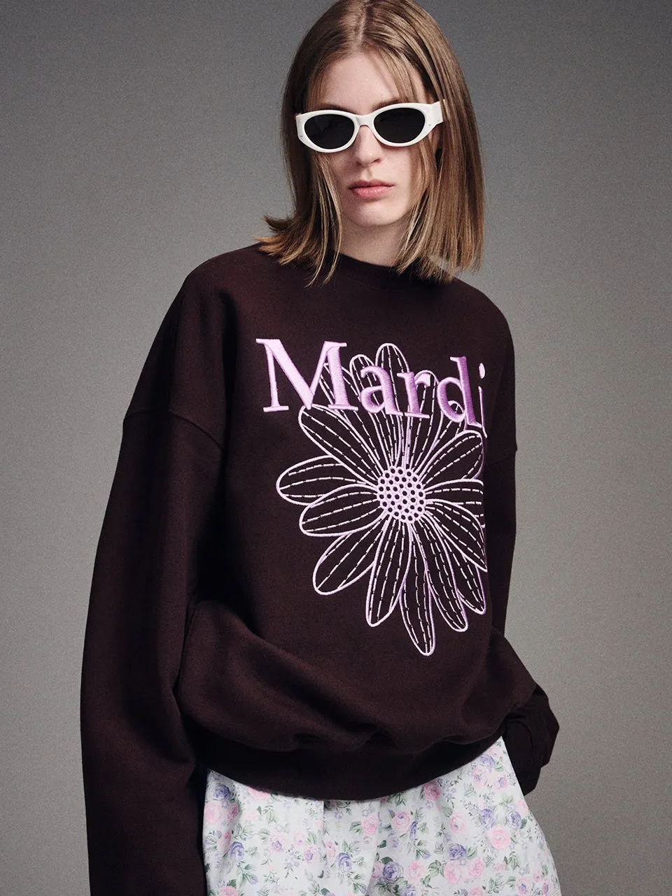 ★Mardi Mercredi★ Sweatshirt Flowermardi Needlework (7colors)