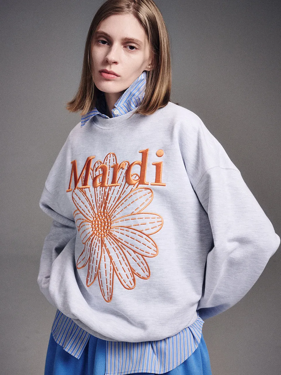 ★Mardi Mercredi★ Sweatshirt Flowermardi Needlework (7colors)