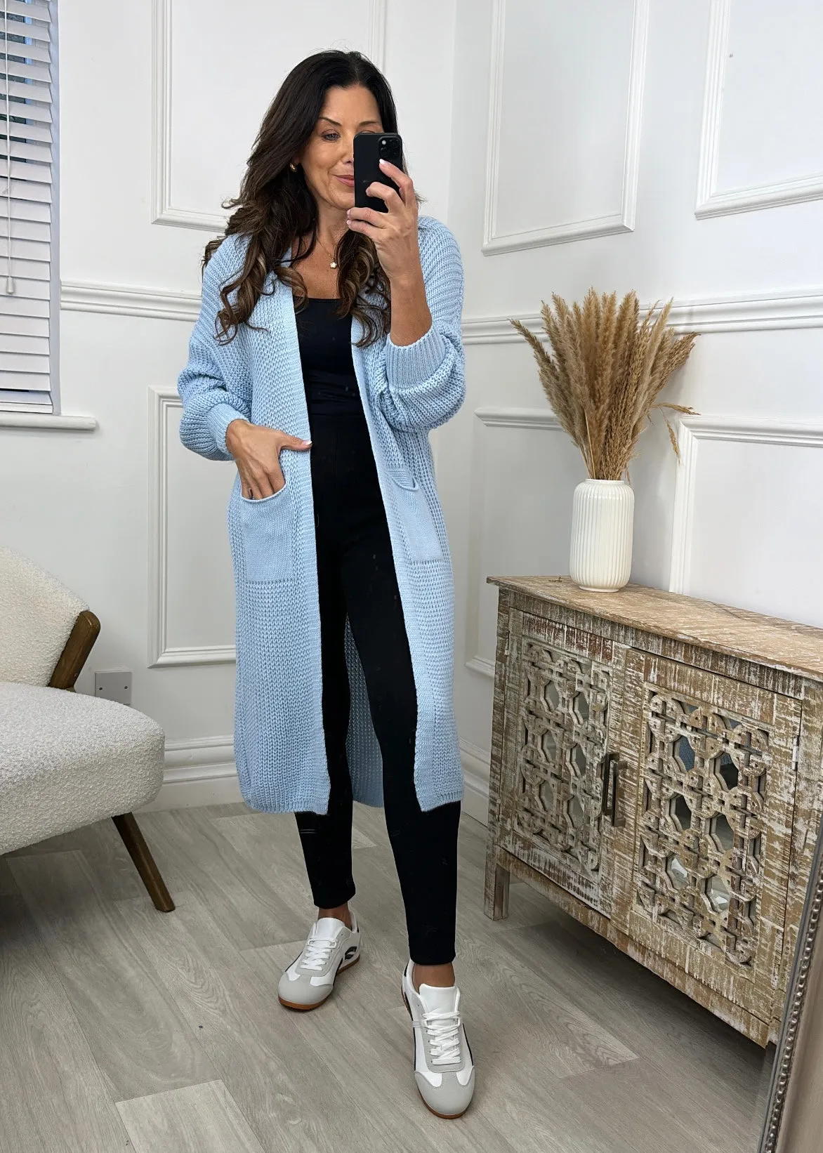 Margaret Sky Blue Longline Cardigan