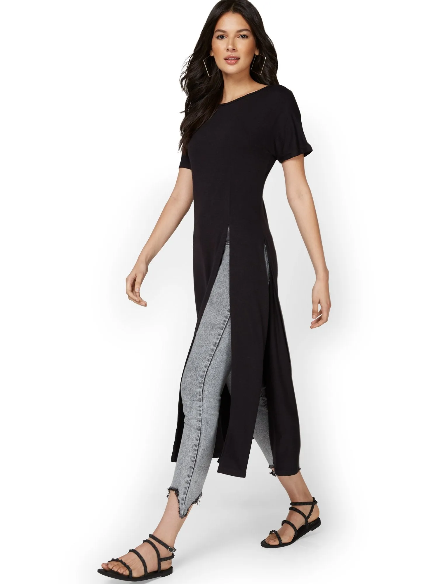 Maxi Slit Knit Top