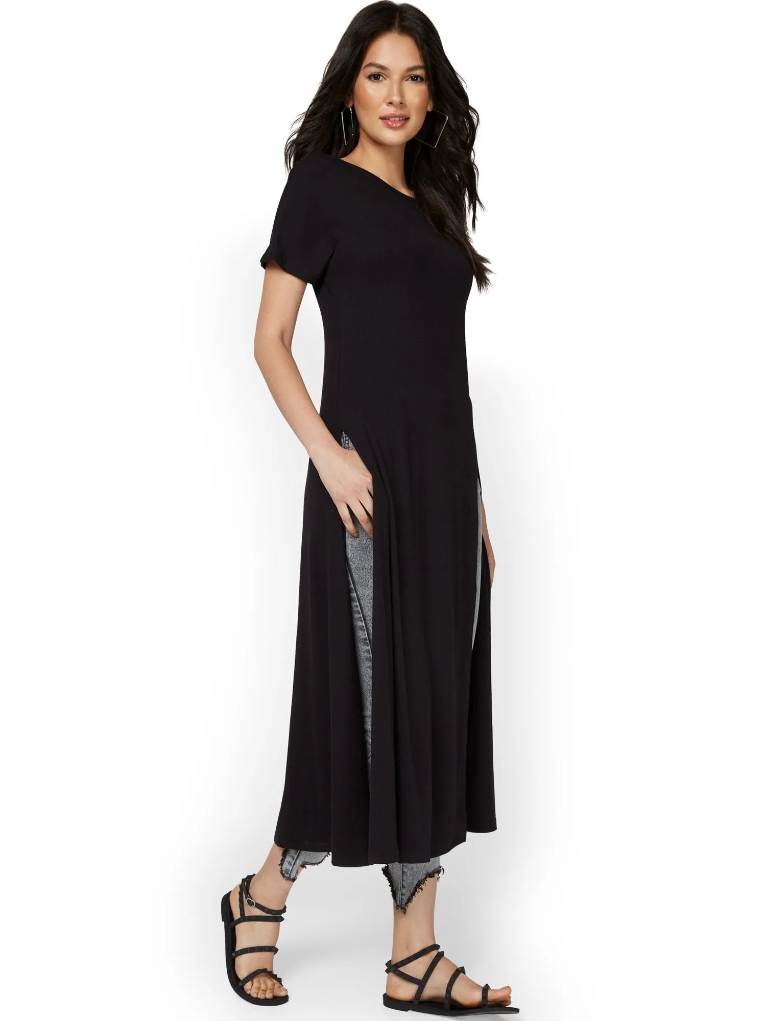 Maxi Slit Knit Top