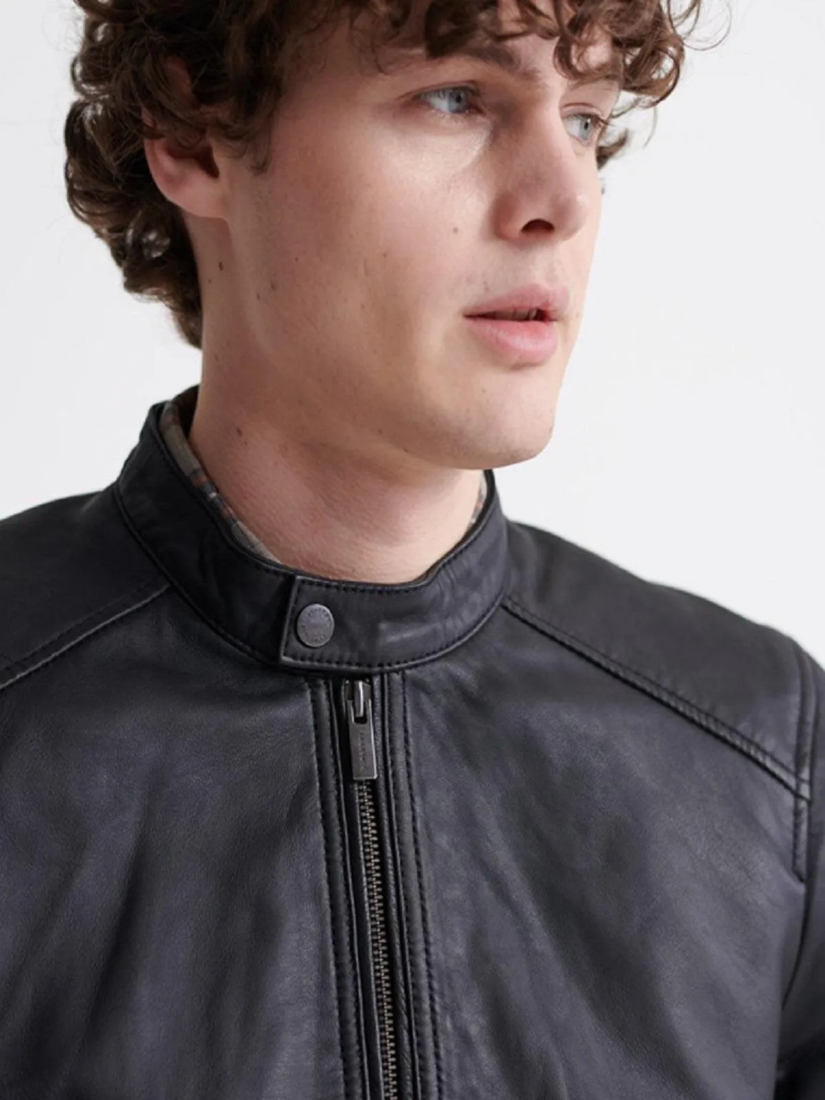 Men's Custom Black Leather Jacket