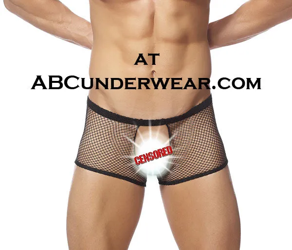 Mens Double Pleasure Net Brief- Closeout