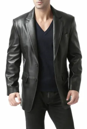 Men's Leather Blazer