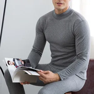 Men's Soft Winter Thermal Underwear - Light Gray