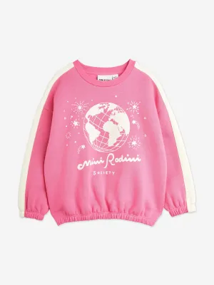 Mini Rodini Girls Society Sweatshirt in Pink