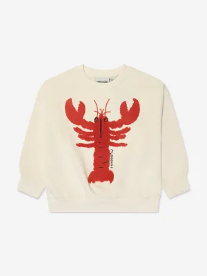 Mini Rodini Kids Lobster Chenille Sweatshirt in White