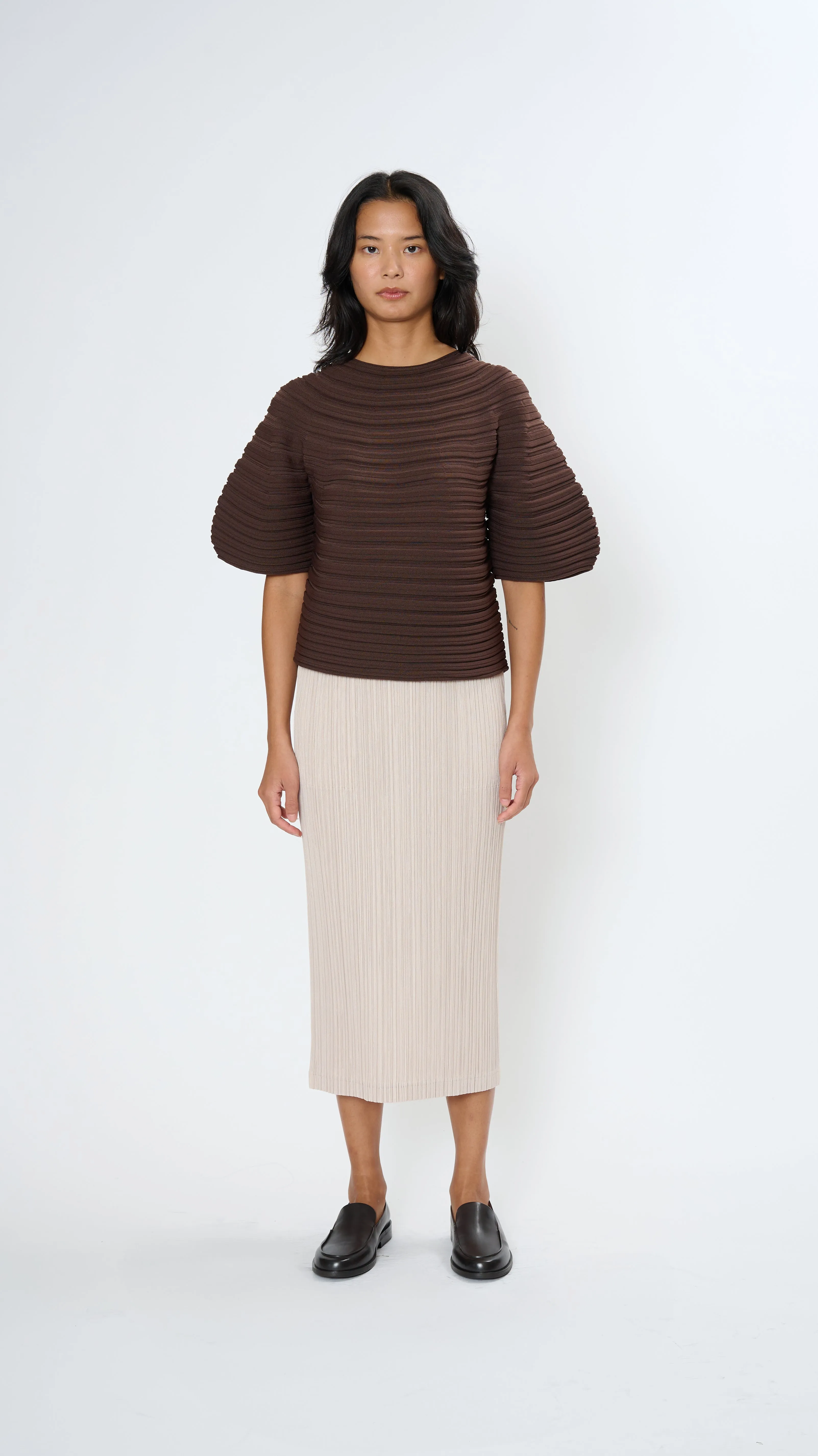 Mushroom Knit Top in Brown