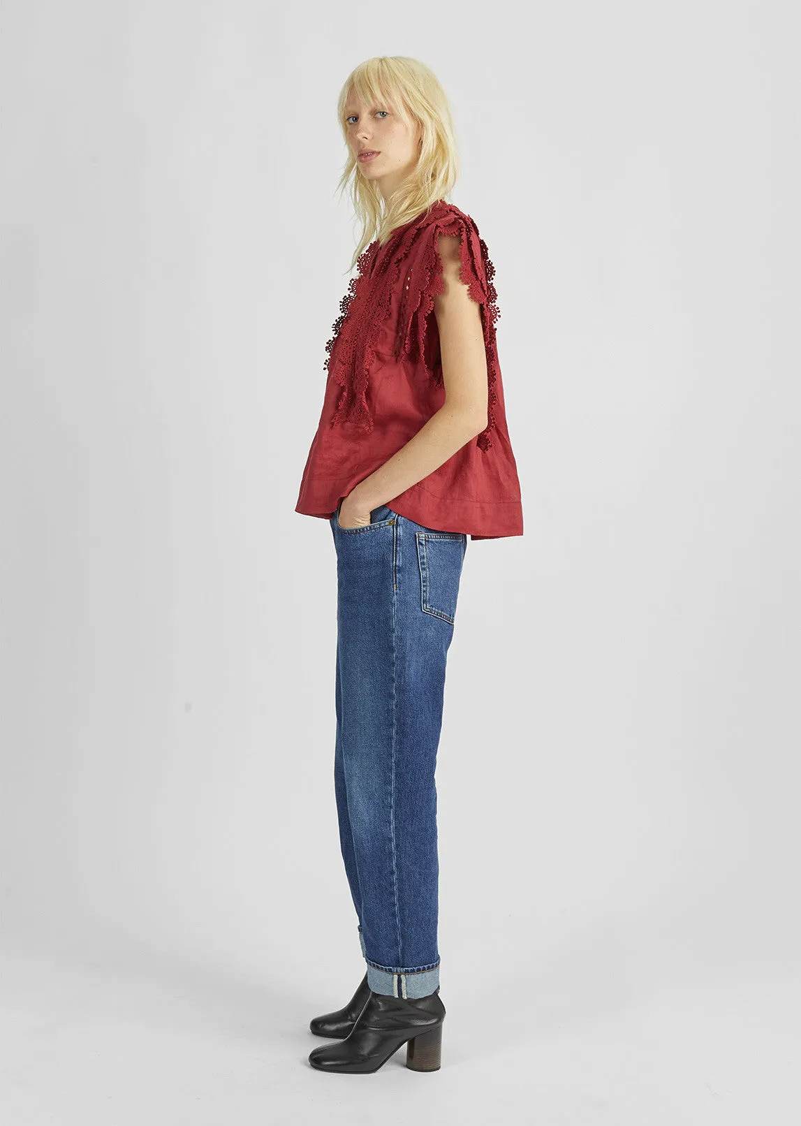 Nandy Lace Embroidered Top