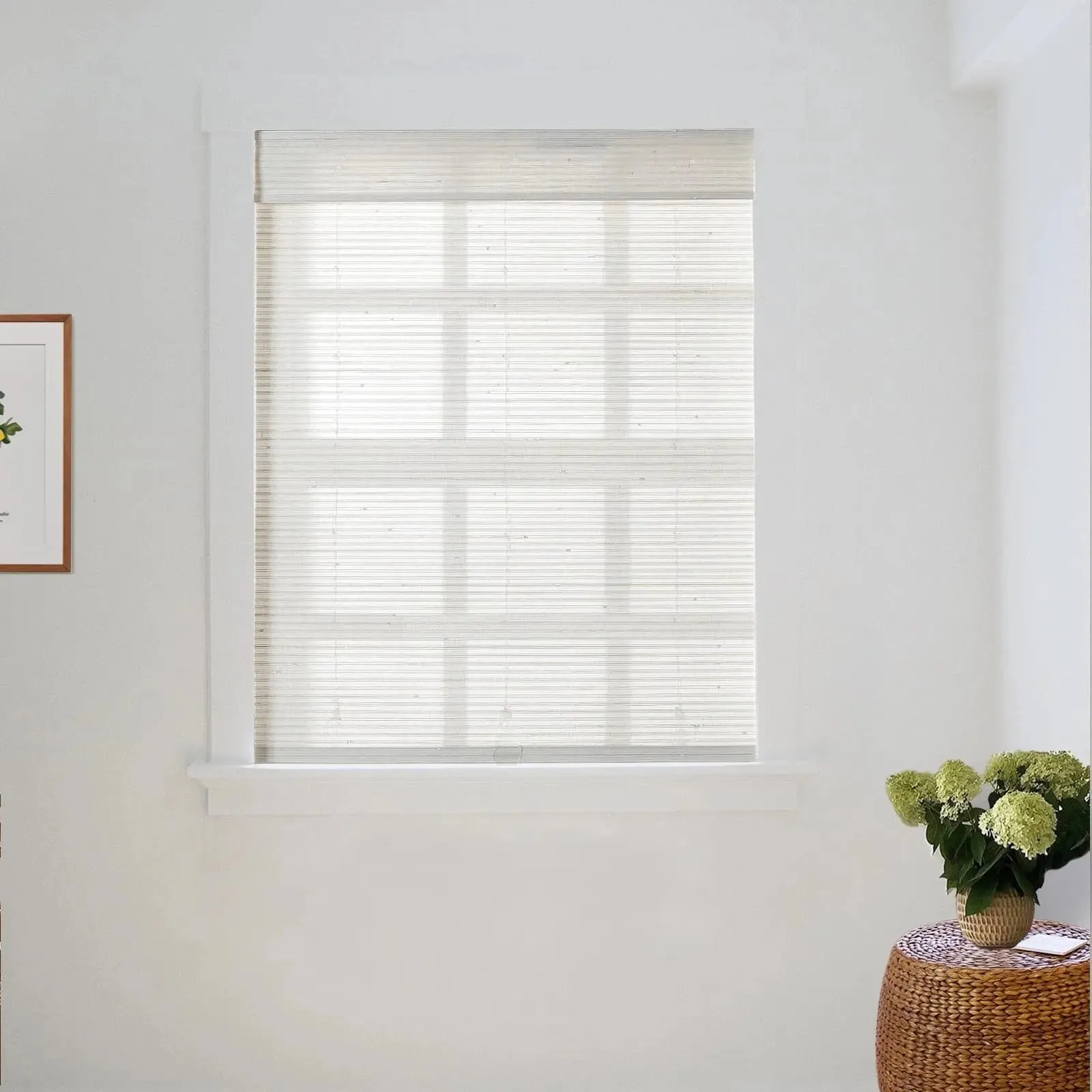 Natural Paper Bamboo Woven Shade - Marble White