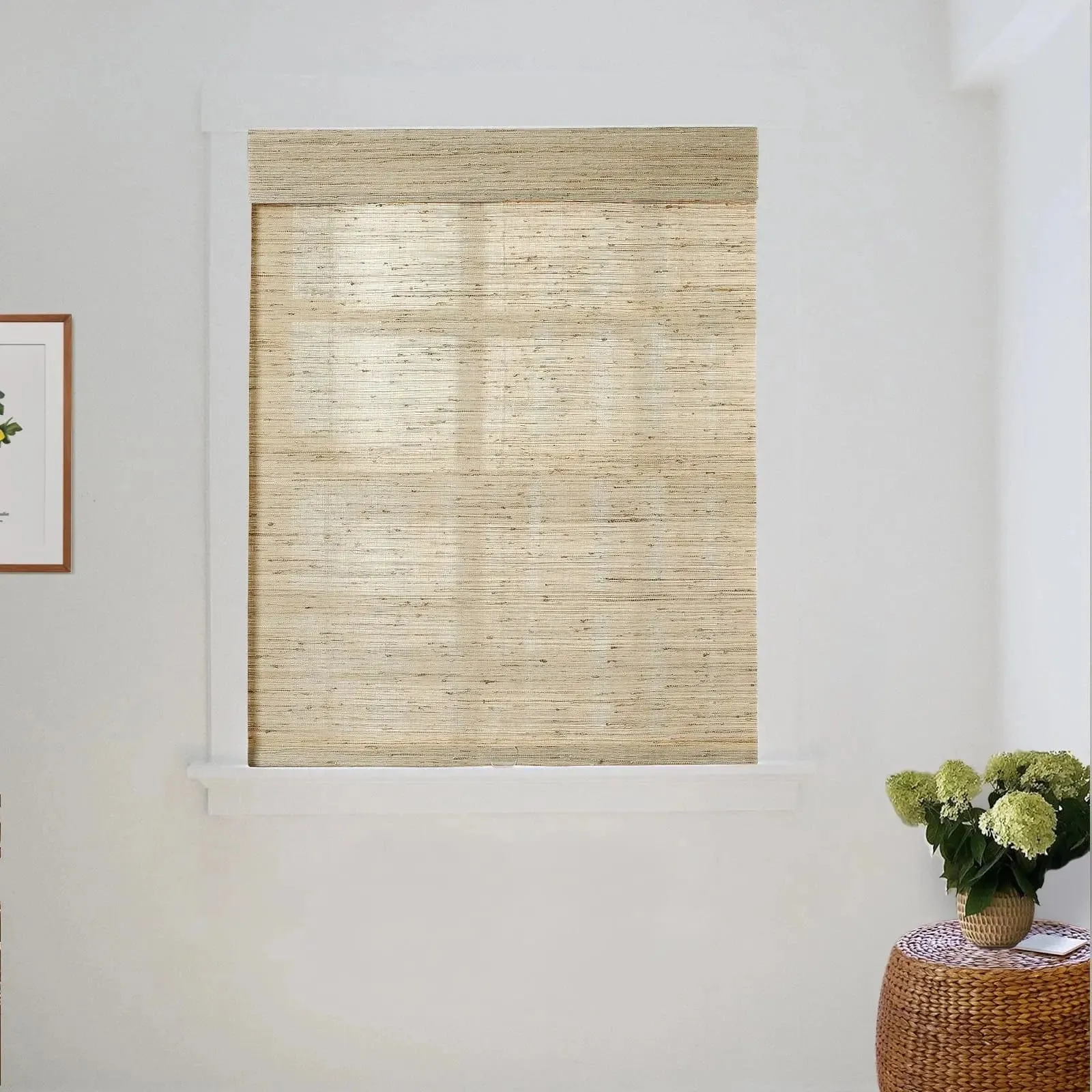 Natural Ramie Bamboo Woven Shade - Beige