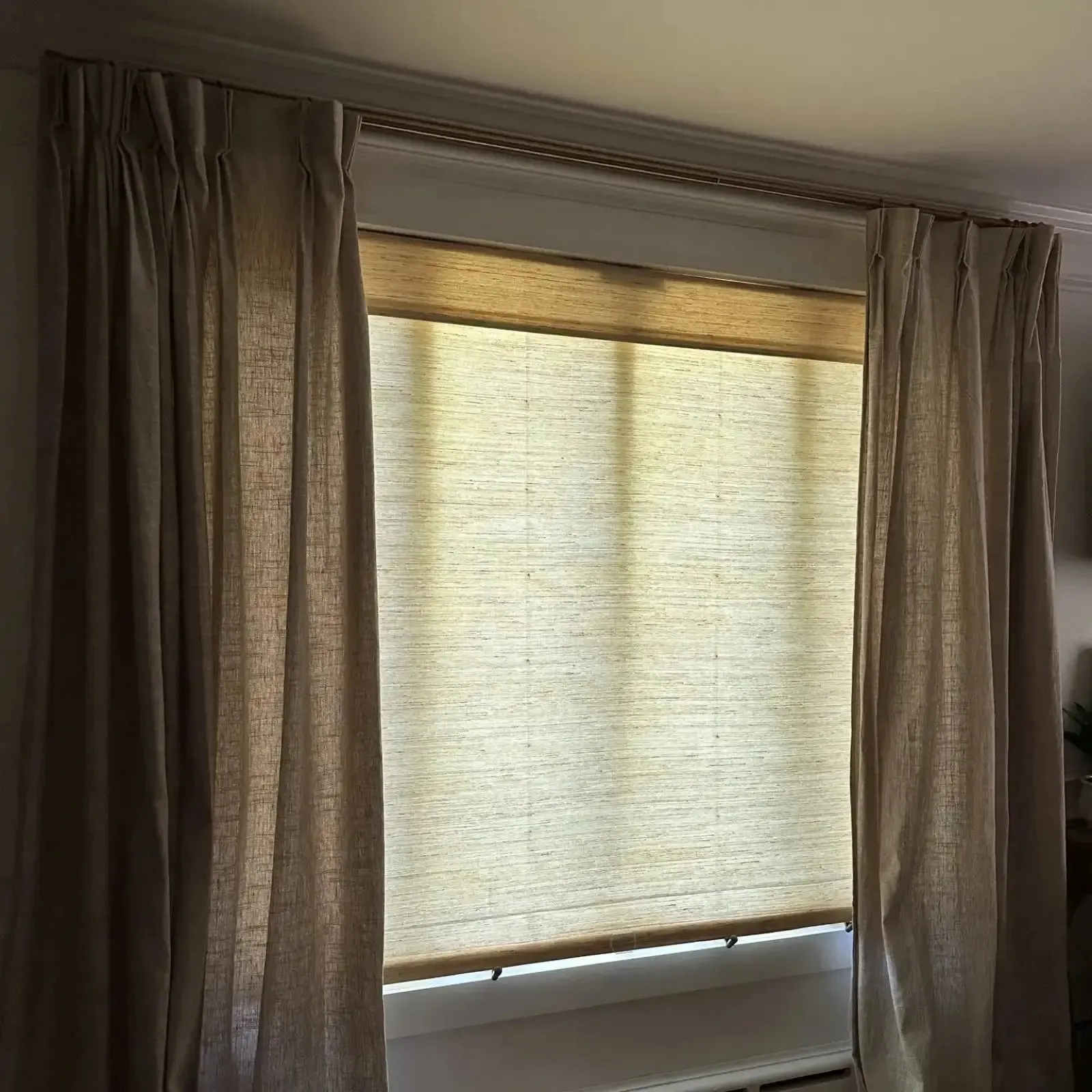 Natural Ramie Bamboo Woven Shade - Cashew