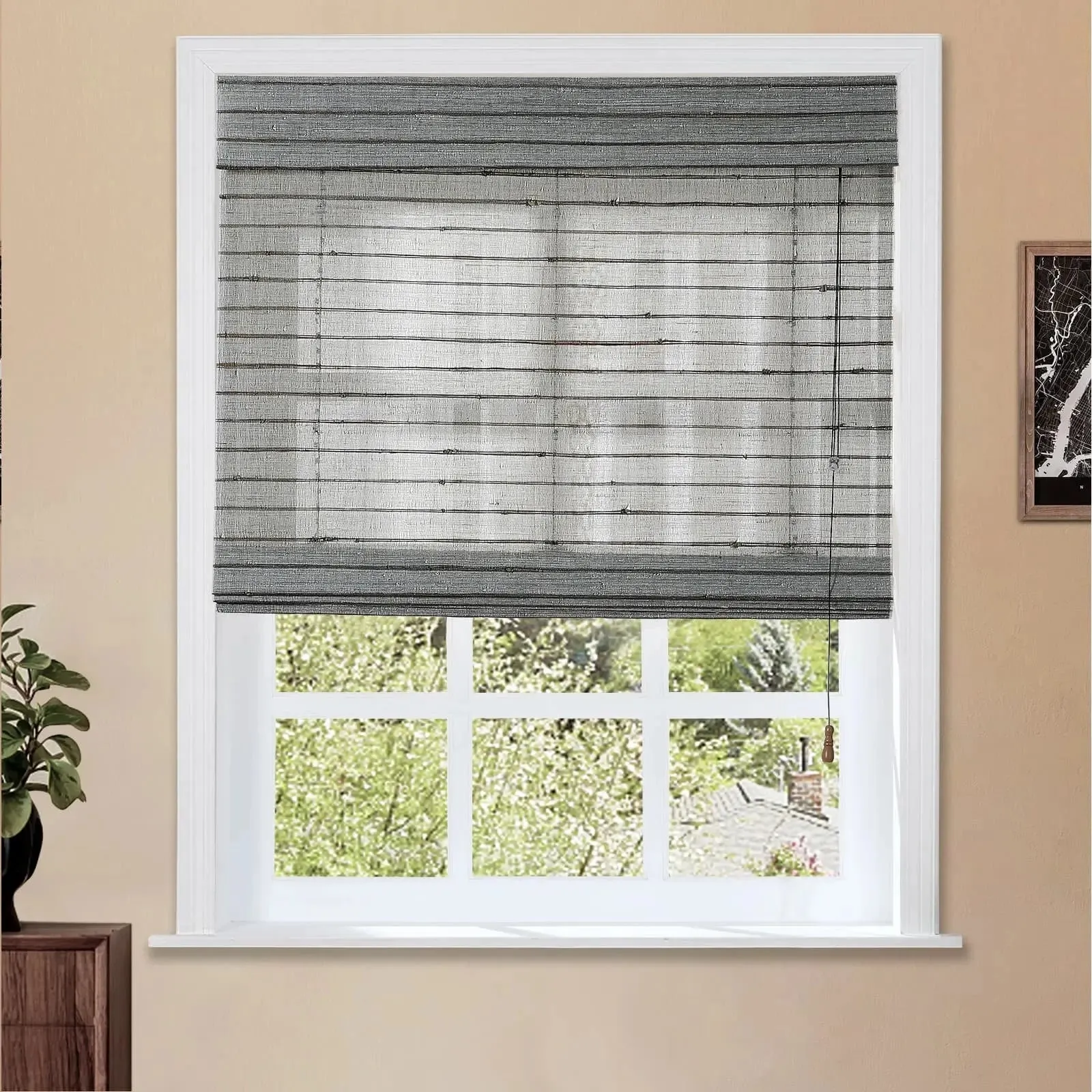 Natural Ramie Bamboo Woven Shade - Nightfall