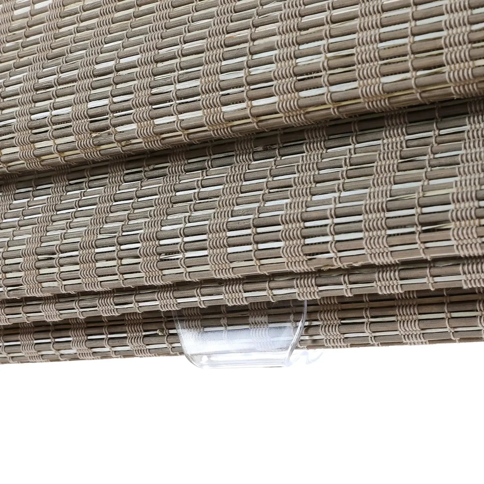 Natural Ramie Bamboo Woven Shade - Woodsmoke