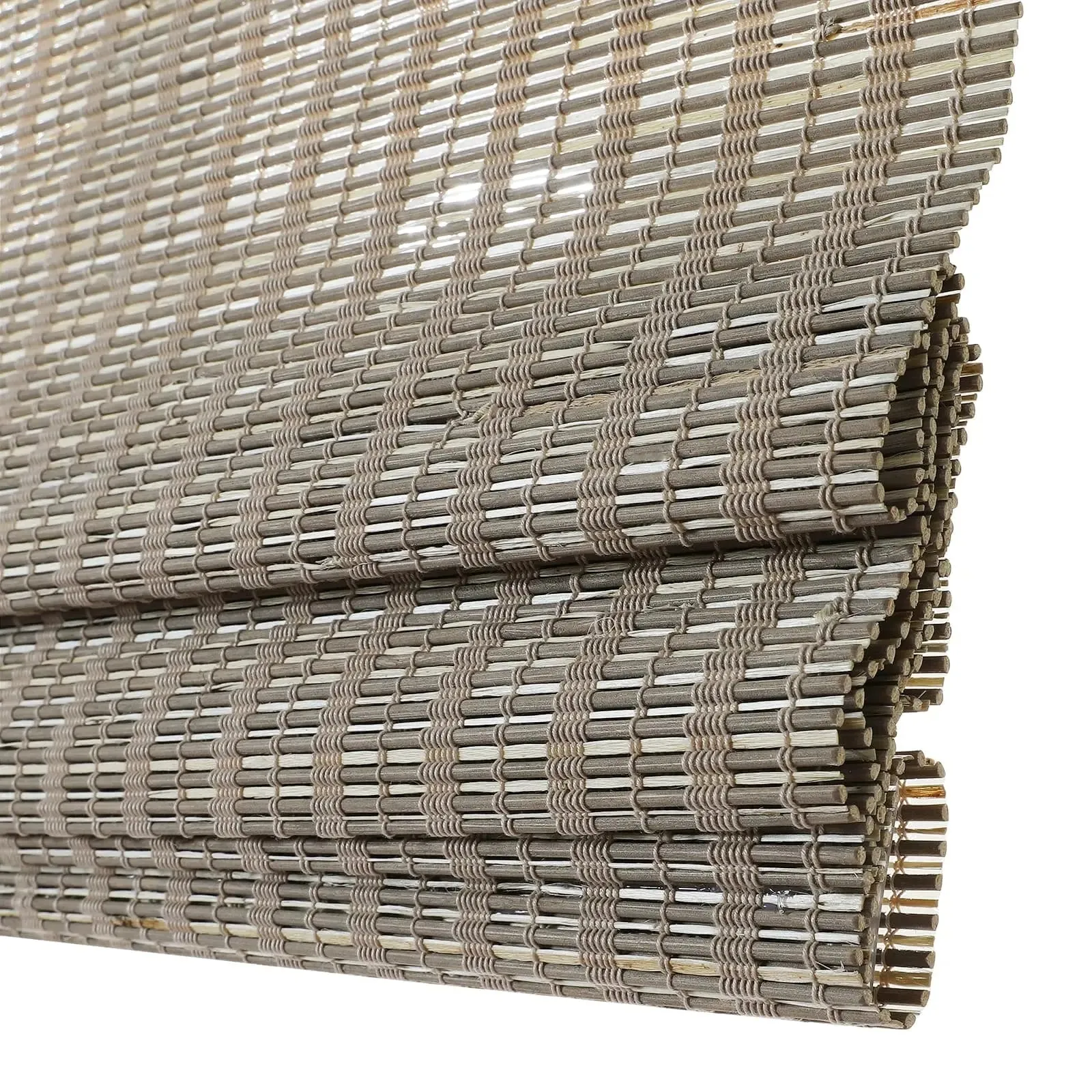 Natural Ramie Bamboo Woven Shade - Woodsmoke