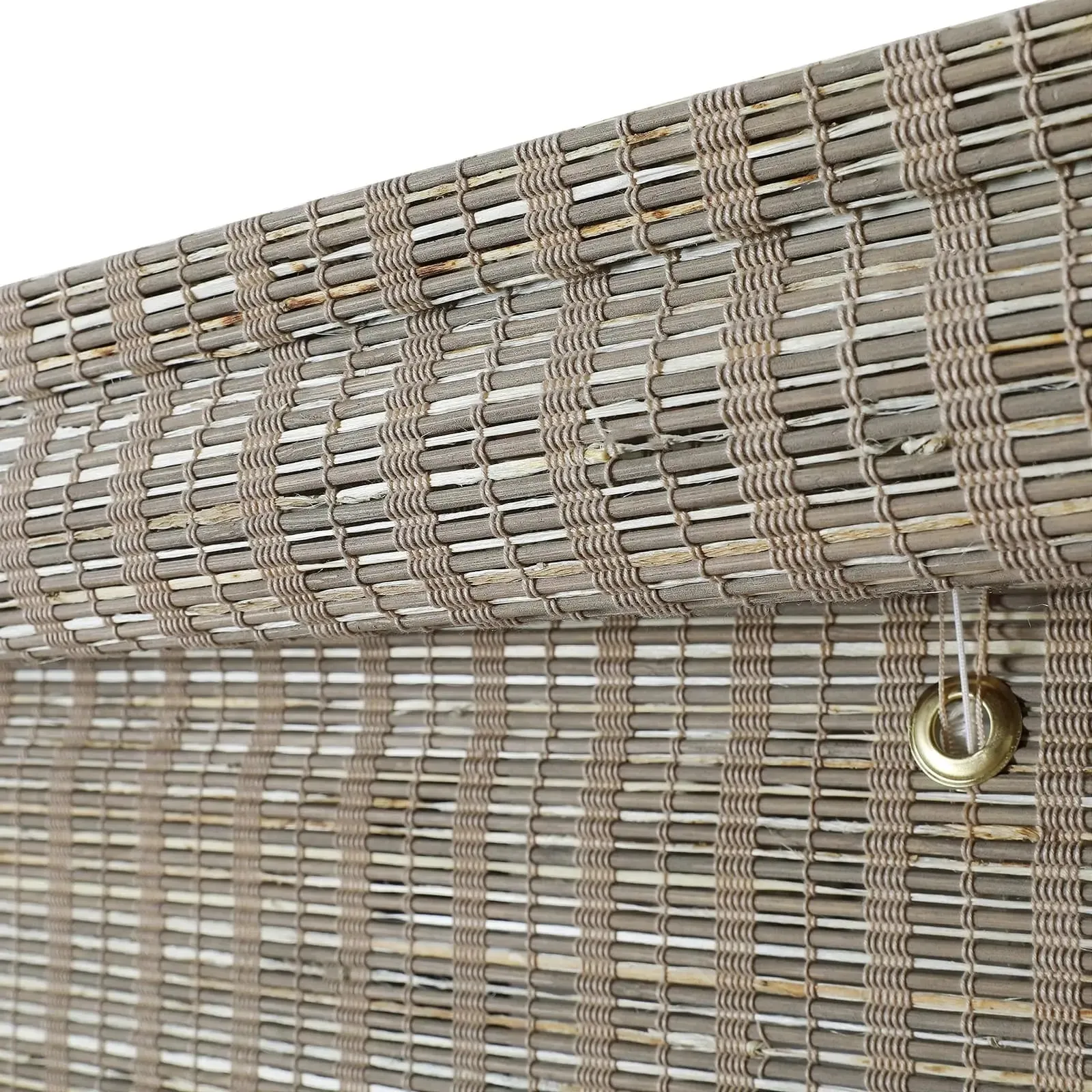 Natural Ramie Bamboo Woven Shade - Woodsmoke