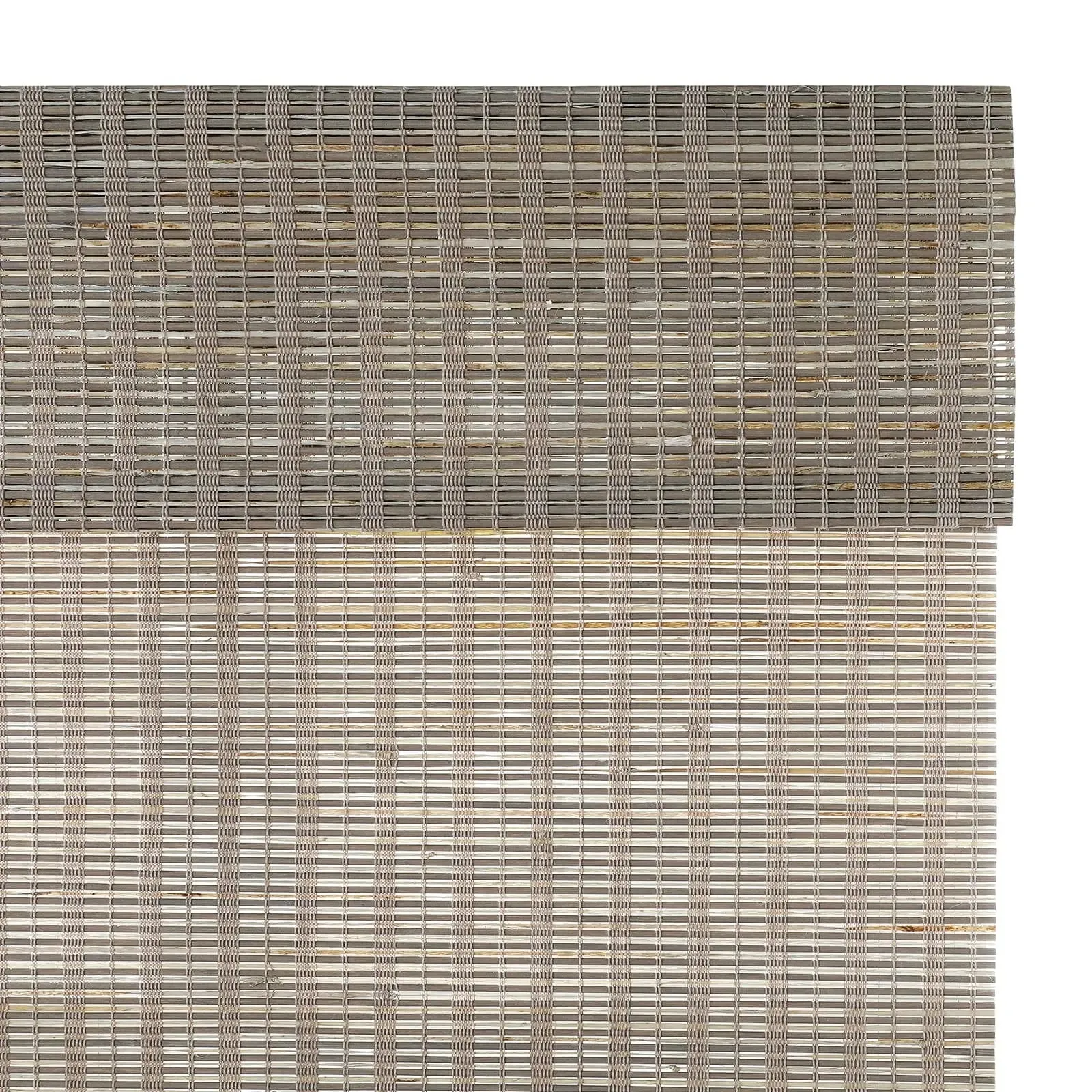 Natural Ramie Bamboo Woven Shade - Woodsmoke