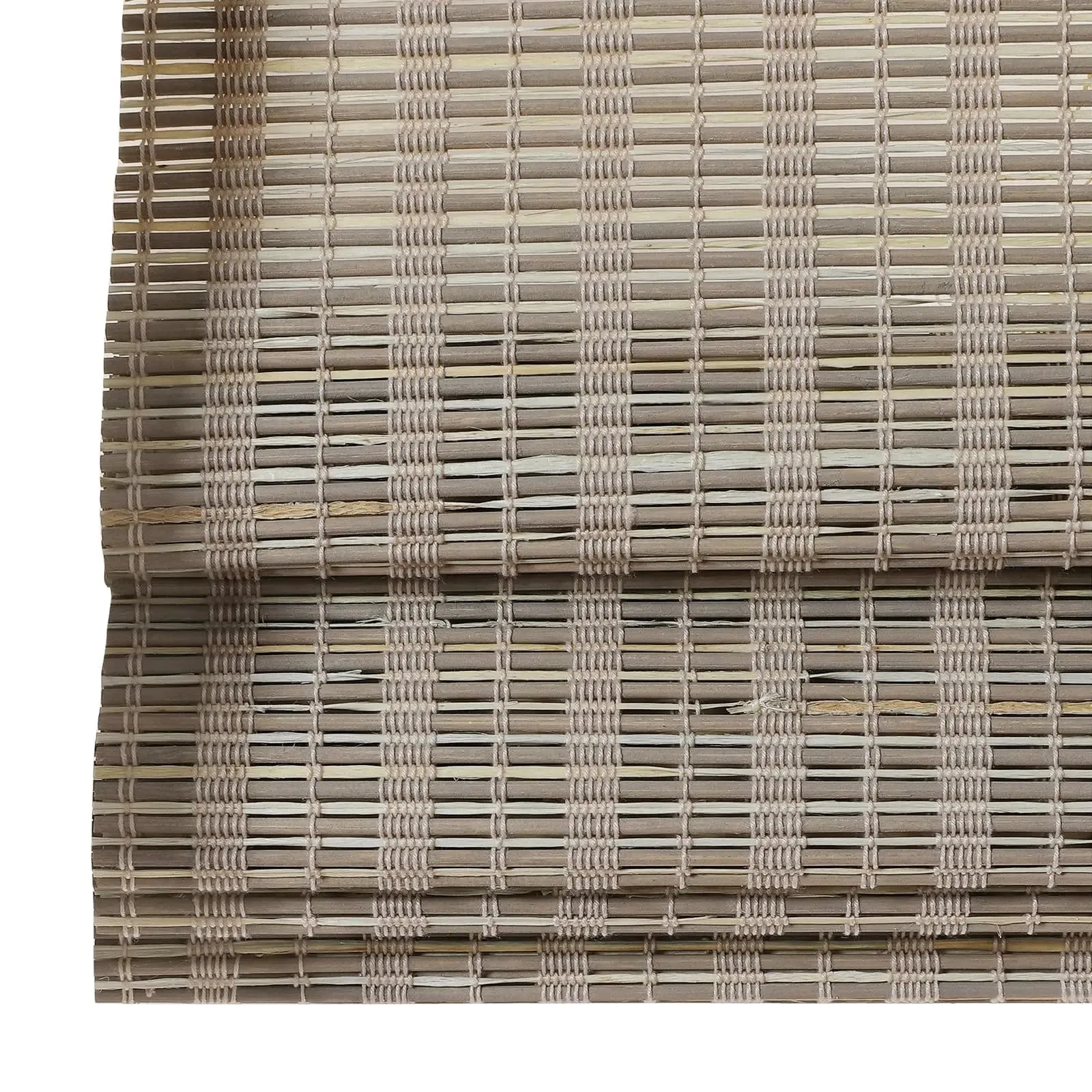 Natural Ramie Bamboo Woven Shade - Woodsmoke