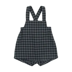 Navy Plaid Overall