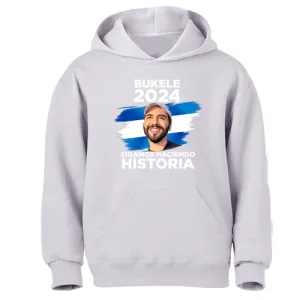 Nayib Bukele President 2024 Reelection Grey Hoodie El Salvador - Unisex