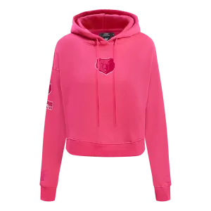 NBA MEMPHIS GRIZZLIES TRIPLE PINK WOMEN'S FLC CROPPED PO HOODIE (BEETROOT PURPLE)