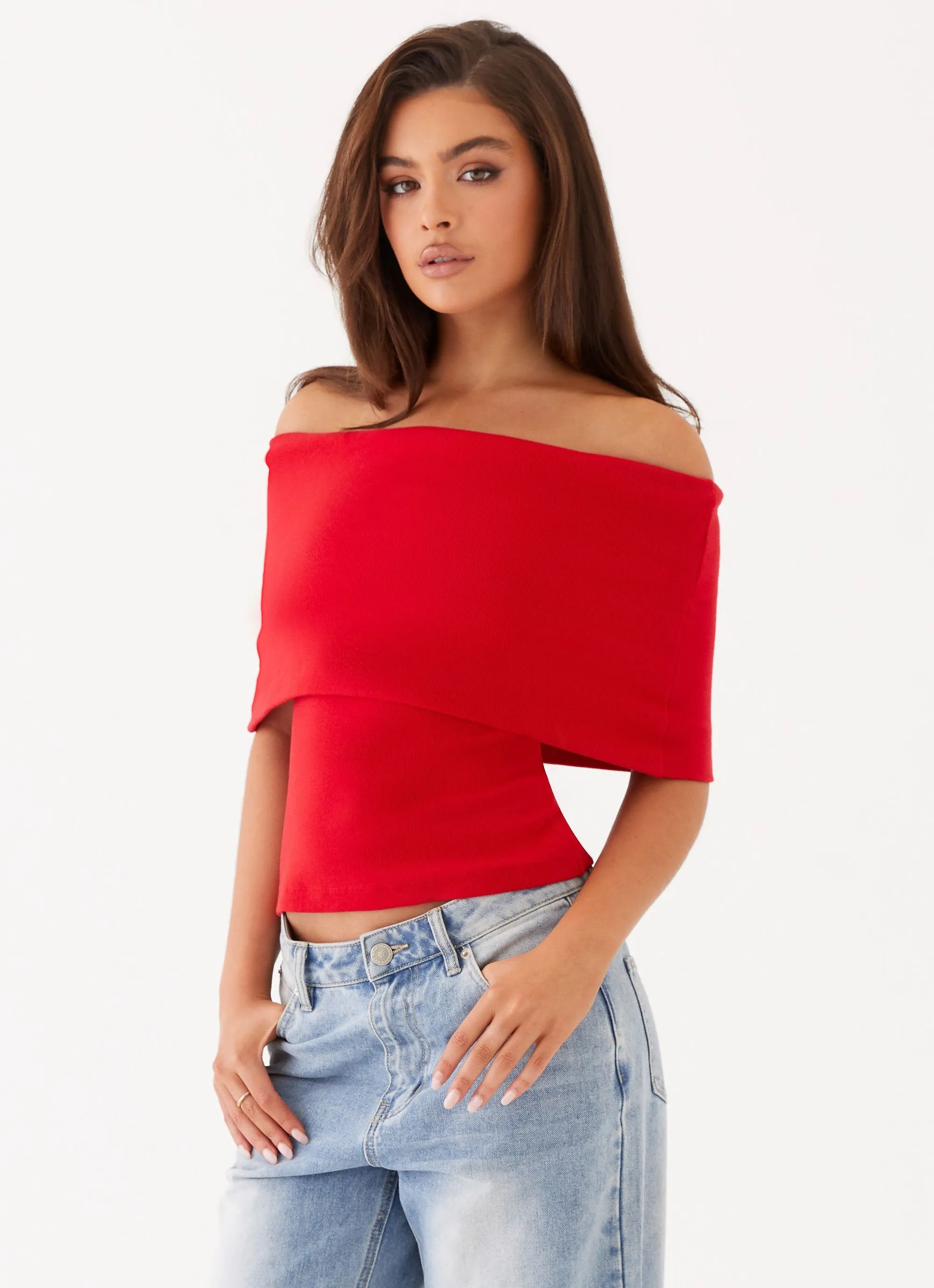 Nellie Knit Top - Cherry