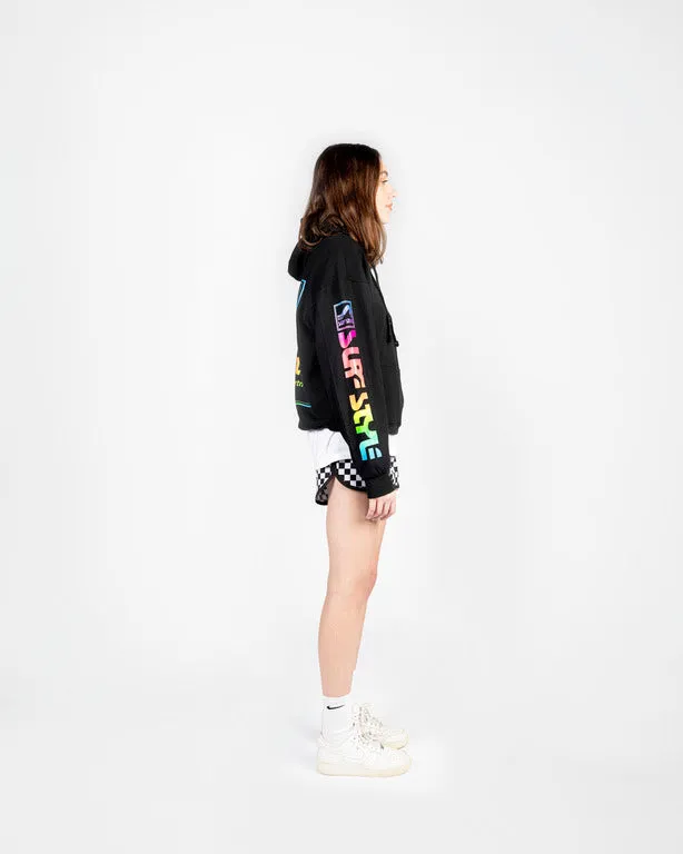 Neon Box Logo Athletic Hoodie