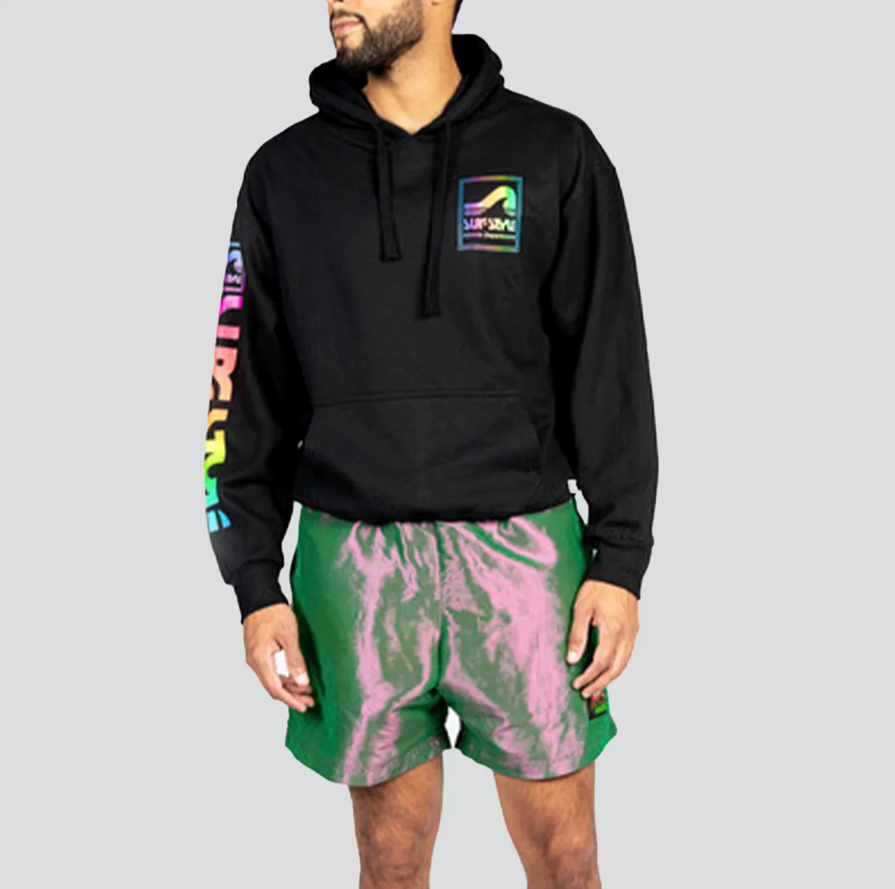 Neon Box Logo Athletic Hoodie