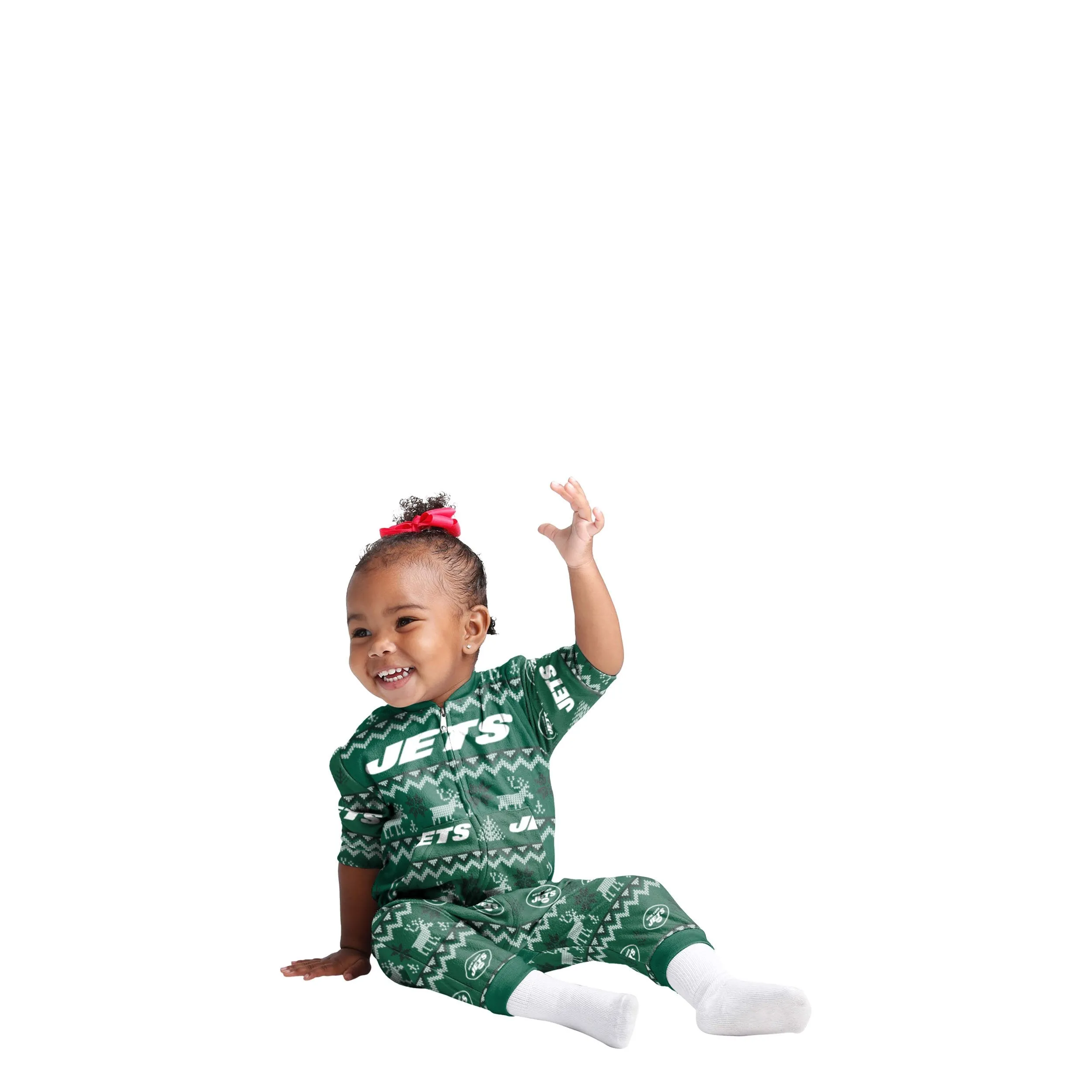 New York Jets NFL Ugly Pattern Family Holiday Pajamas