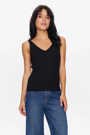 NUCERYS KNIT TOP - Caviar