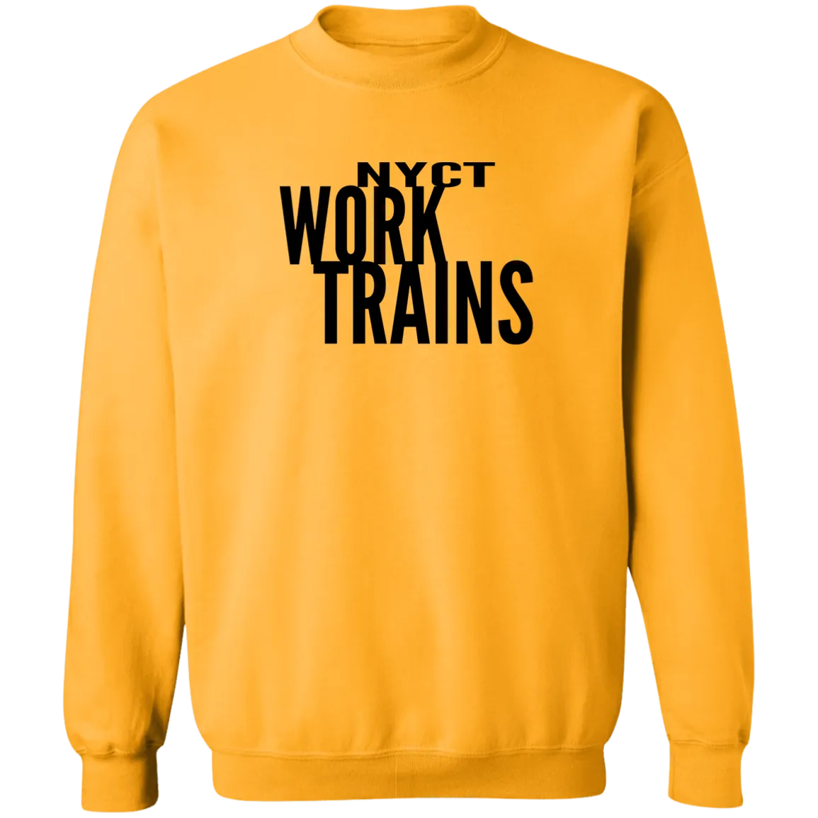 NYCT Work Trains T-Shirt Pullover Sweatshirt (yellow))