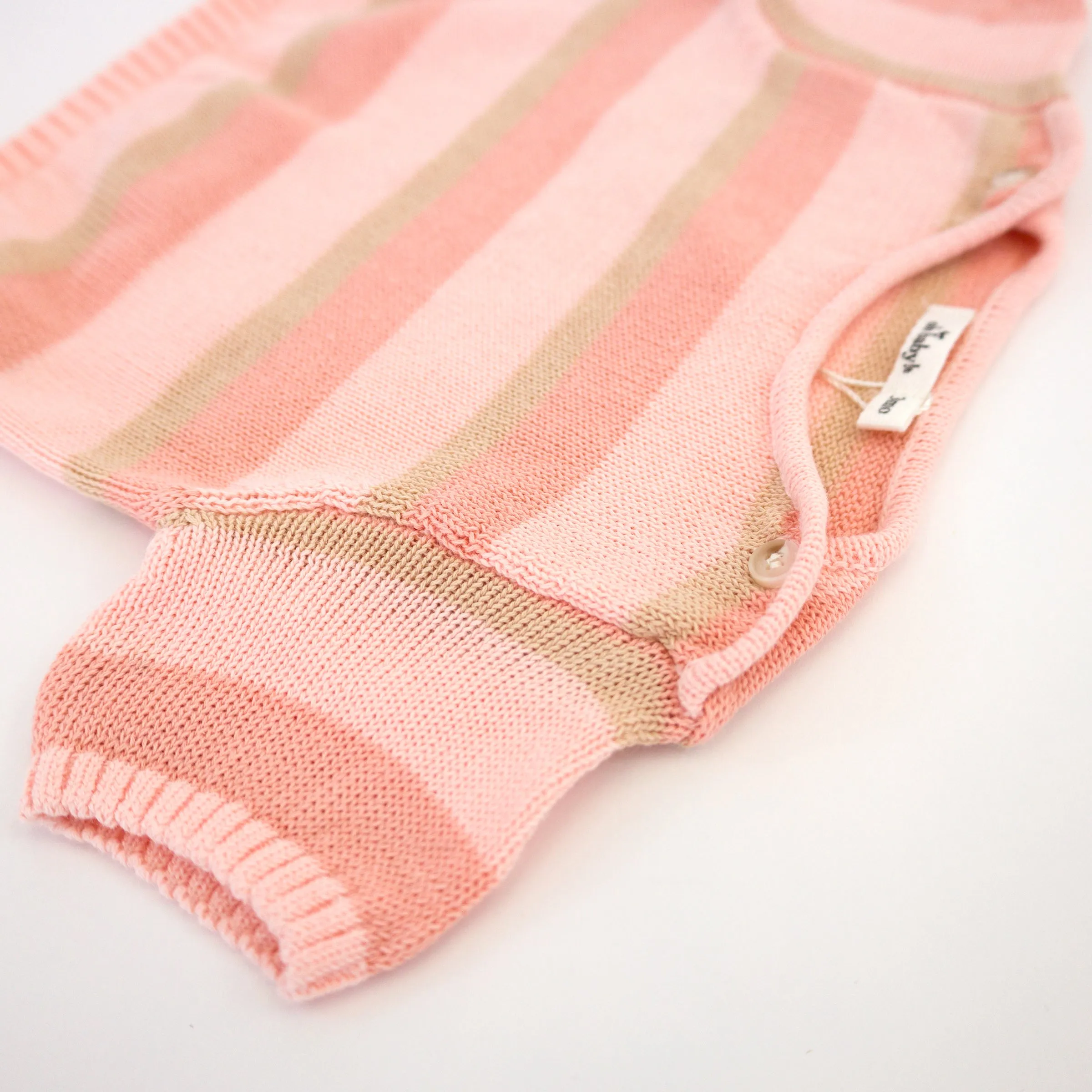 oh baby! Country Club Knitted Short Set - Apricot Stripe