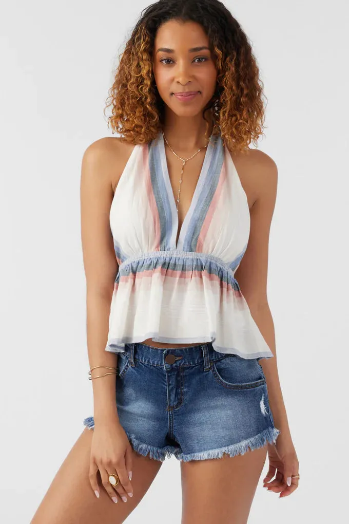 O'NEILL SIENA WOVEN HALTER TOP