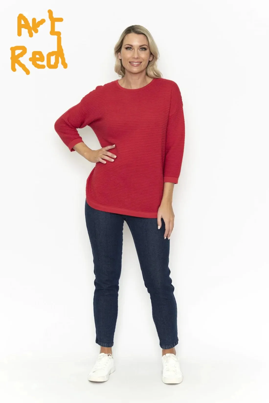 Orientique Rib Knit Cotton Top (Many Colours)