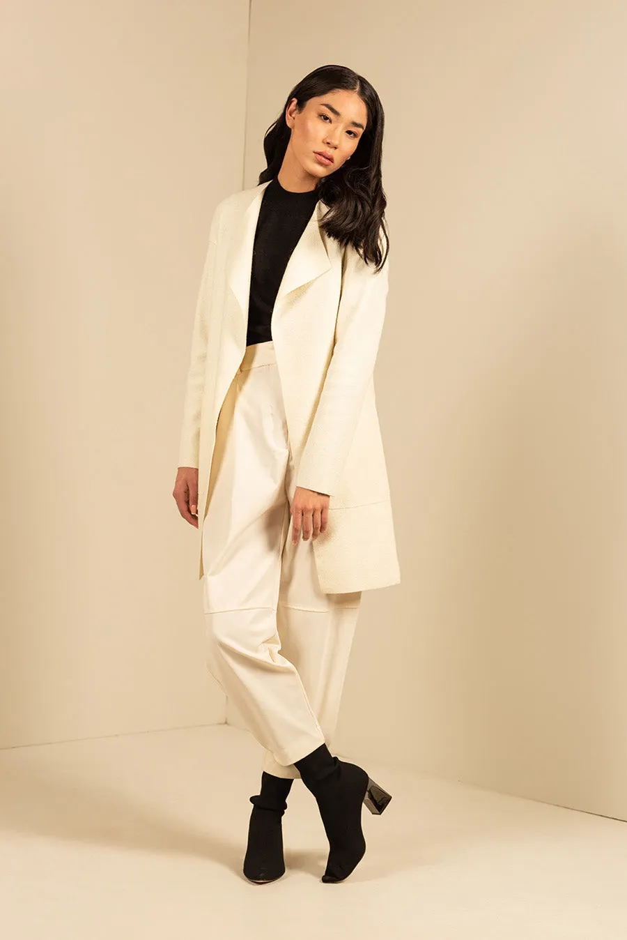 Overall Coat Alpaca & Wool Color Ecru