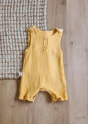 Overall Onesie - Mustard