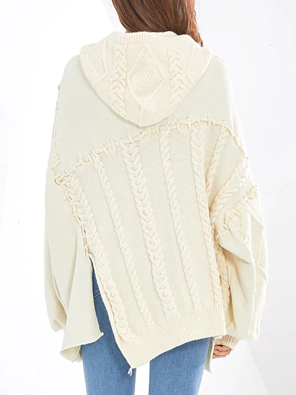 Oversized Cable Knitted Cardigan