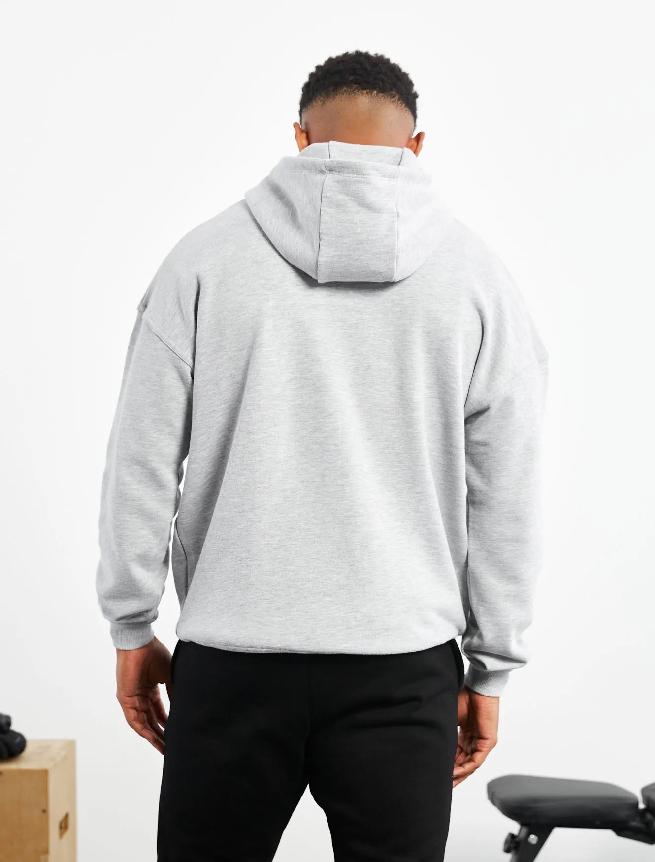 Oversized Hoodie - Grey Marl