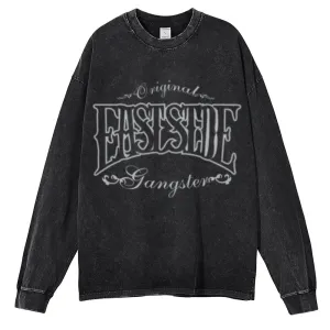 Oversized Vintage Washed Eastside Graphic Sweatshirt