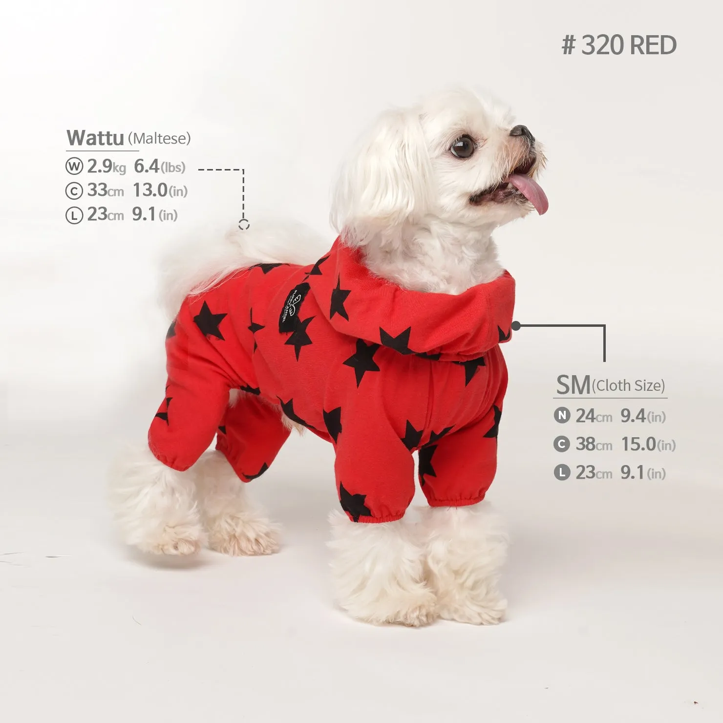 [PA-OR131] PUPPYANGEL Star Single Coverall (For Unisex) ( 2XL ~ 7XL )