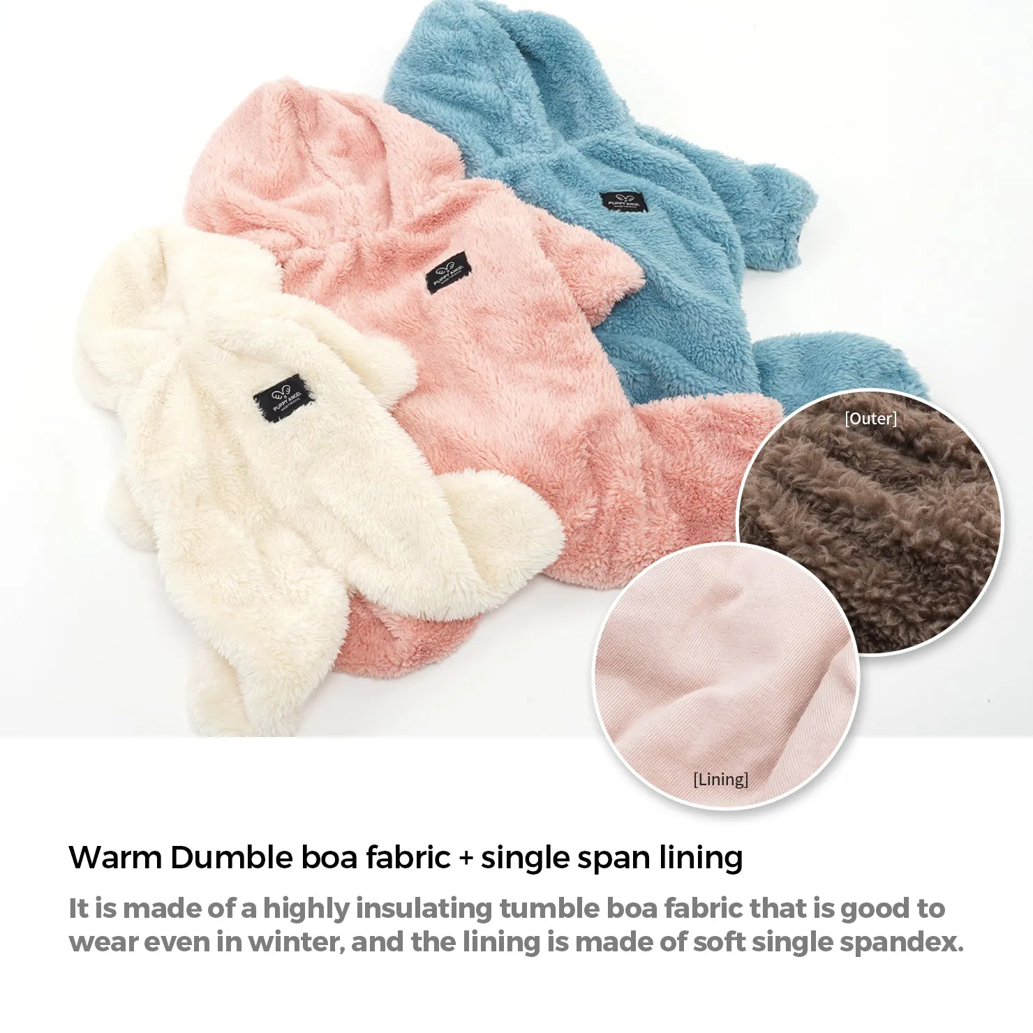 [PA-OR166] PUPPYANGEL DUMBLE BOA (BJ RONG) Coverall ( Dachshund Fit, For Unisex, M ~ 3XL)