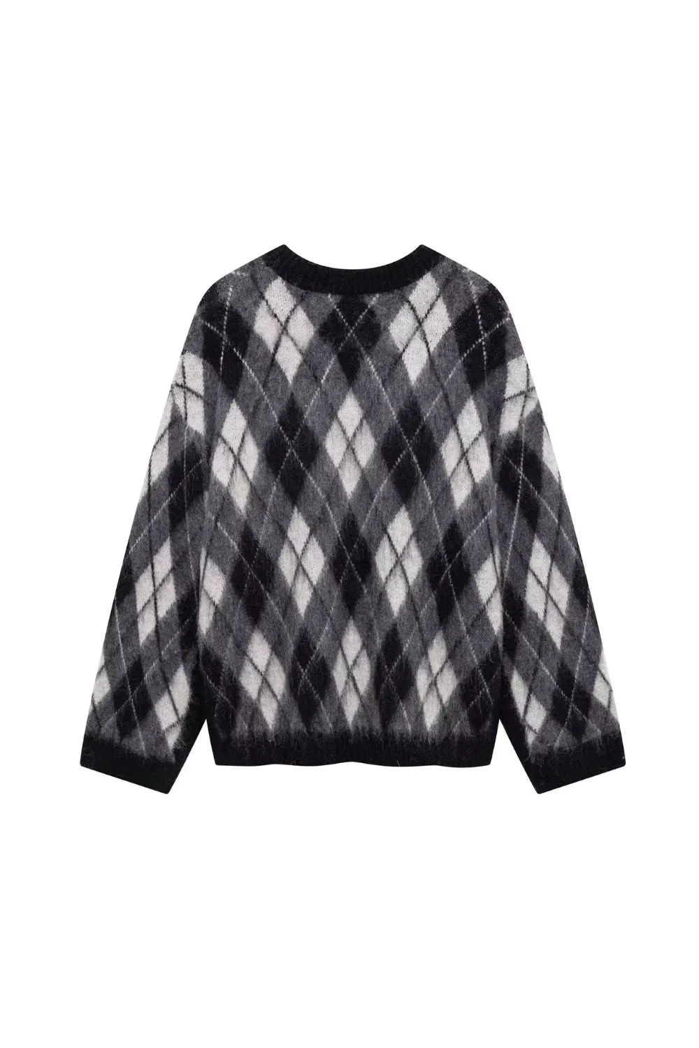 'Paige ' Diamond Pattern Knitted Sweater