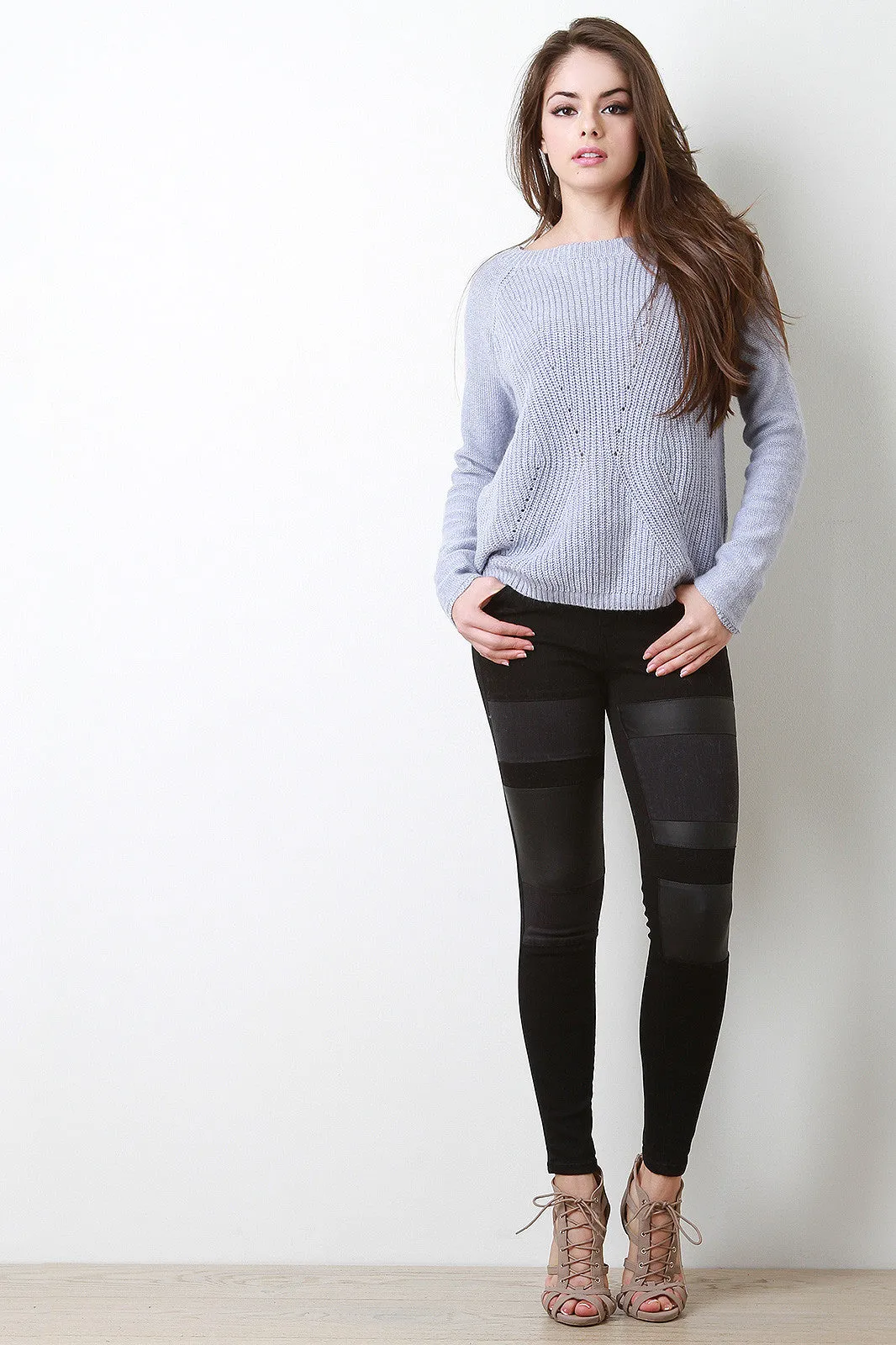 Panel Rib Knit Top