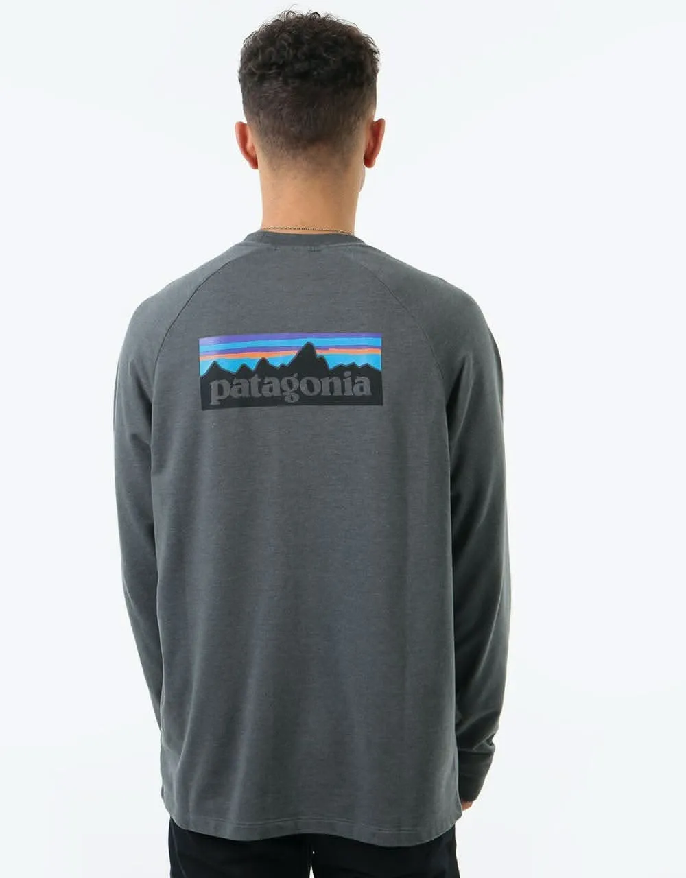 Patagonia P-6 Logo Lightweight Crew Sweatshirt - Forge Grey