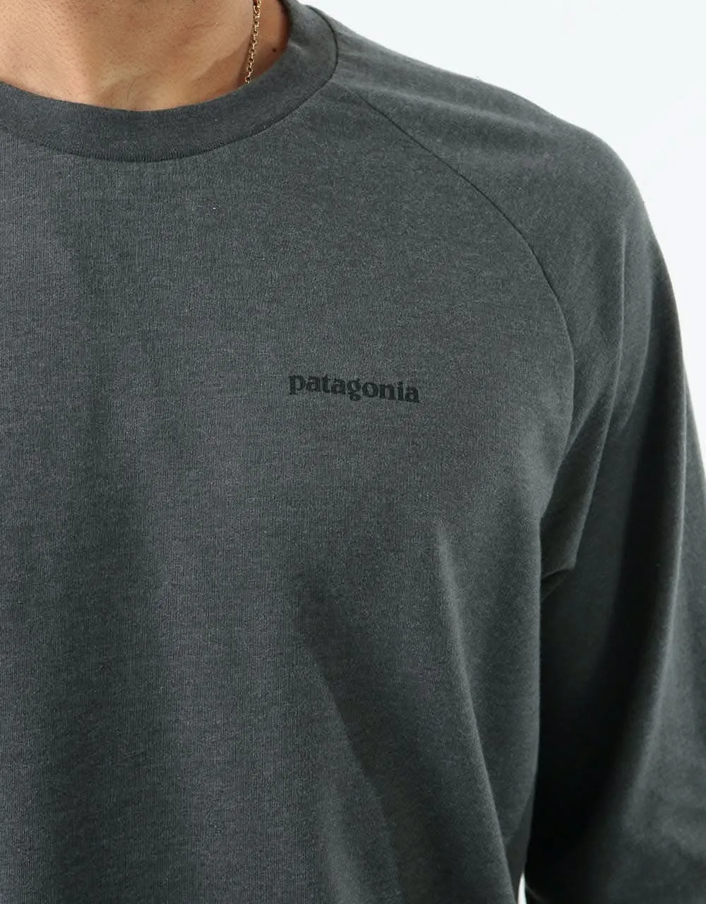 Patagonia P-6 Logo Lightweight Crew Sweatshirt - Forge Grey