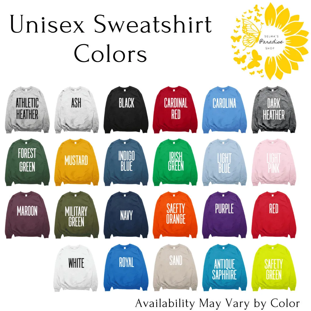 Personalized Sweatshirt, Custom Crew-neck sweatshirt, College Sweatshirt, His or Hers, Gift Sweatshirt, Embroidery Sweatshirt